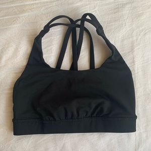 Black LuLu Lemon cross back sports bra